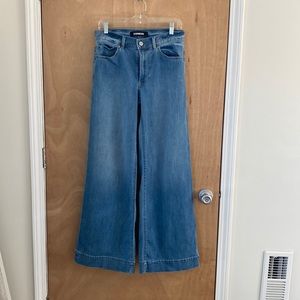 Express wide leg high rise jeans